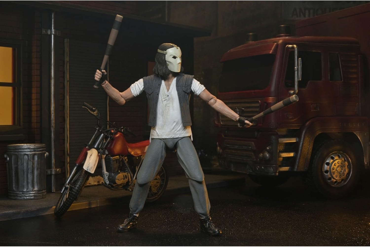 NECA Teenage Mutant Ninja Turtles Casey Jones Action Figure with Dirtbike, Accessories