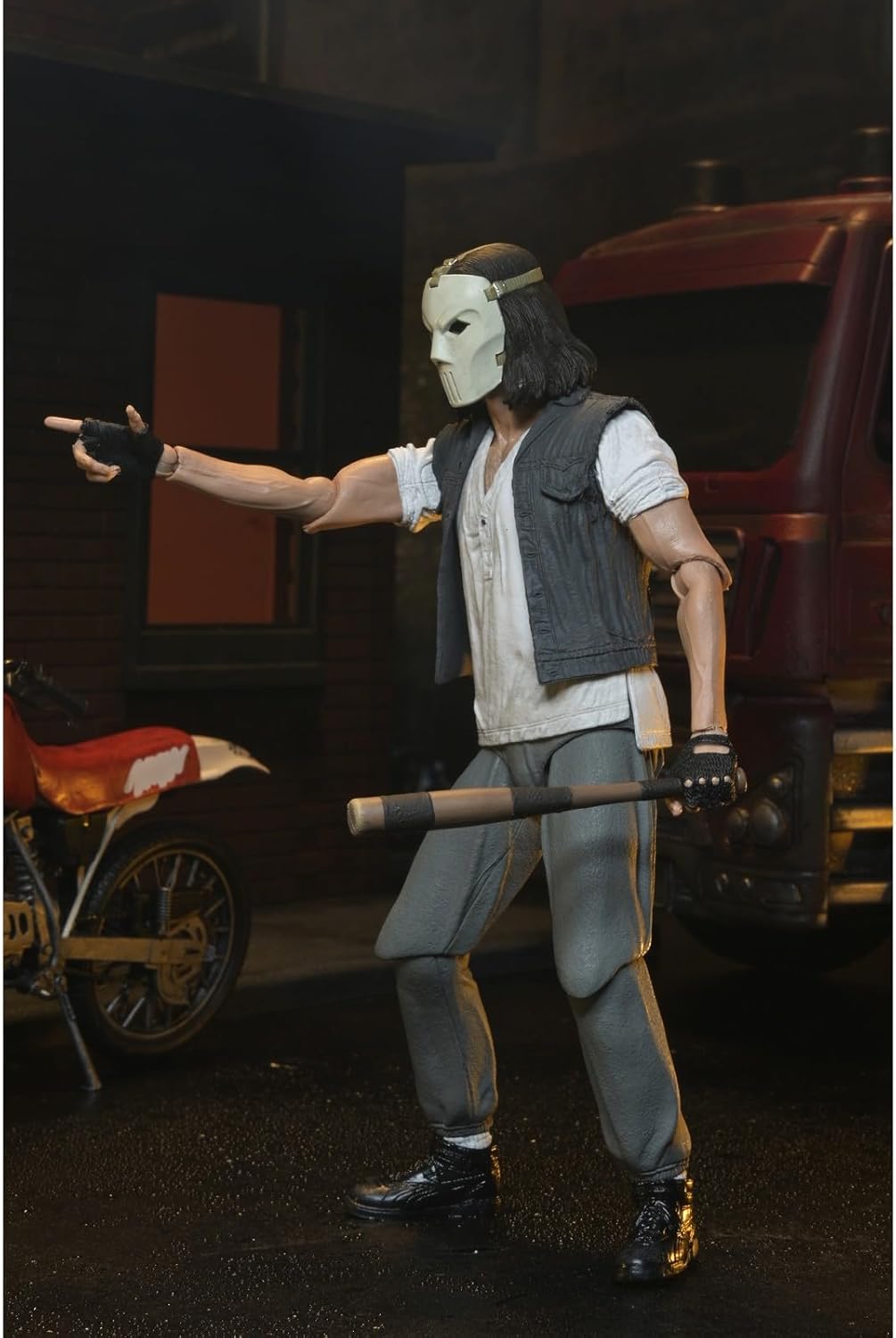 NECA Teenage Mutant Ninja Turtles Casey Jones Action Figure with Dirtbike, Accessories