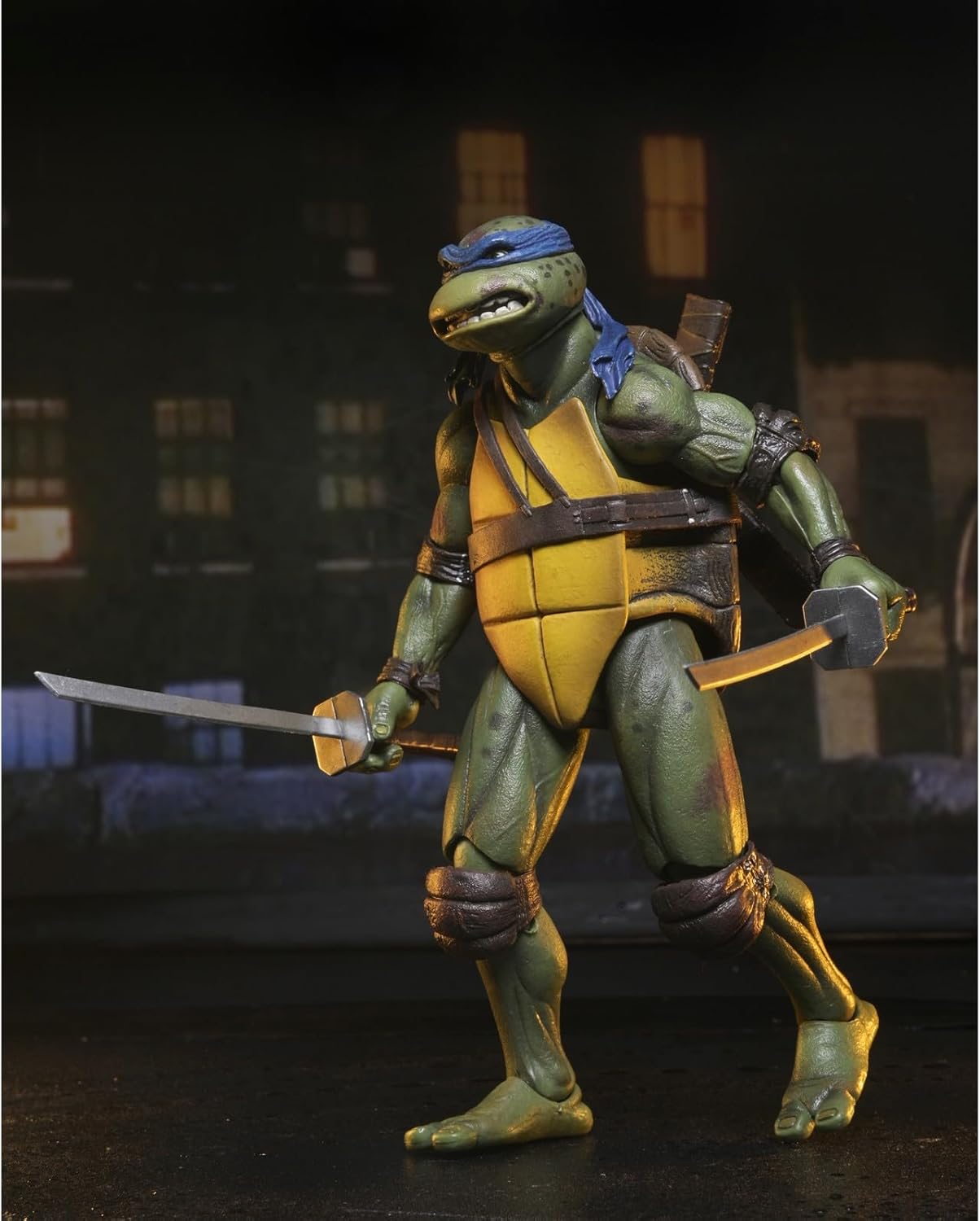 NECA Teenage Mutant Ninja Turtles Leonardo and Shredder Action Figures 2 Pack with Accessories Collectible Set
