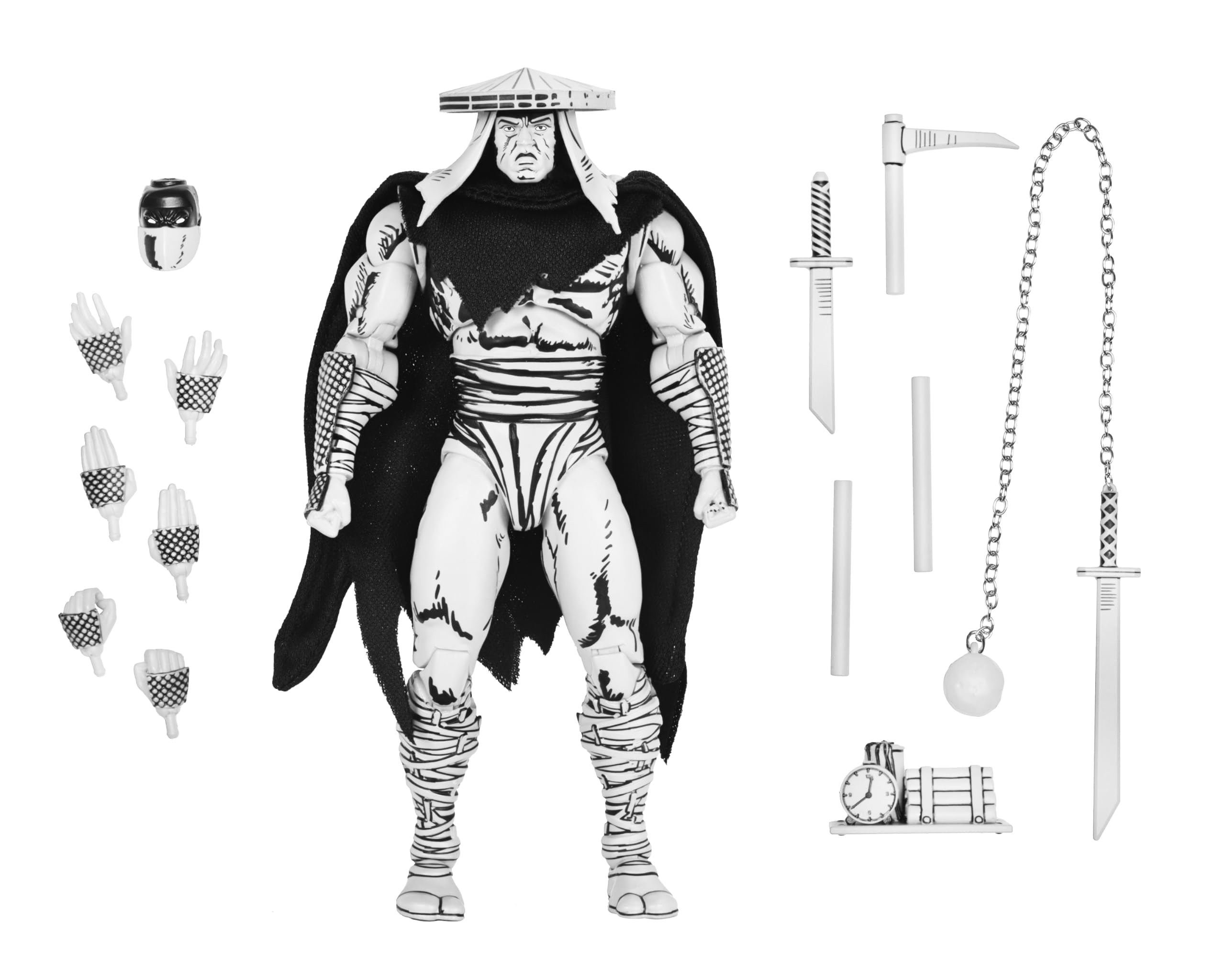 NECA Official Teenage Mutant Ninja Turtles (Mirage Comics) - 7" Scale Action Figure - Foot Assassin Black and White