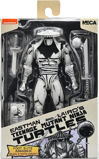NECA Official Teenage Mutant Ninja Turtles (Mirage Comics) - 7" Scale Action Figure - Foot Assassin Black and White