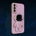 Schutzhülle für Samsung Galaxy S22 Ultra, Note20, Note10, S21 Plus, S20 FE, A22, A32, A52, A72, Astronautenabdeckung, Lila, für S21 FE