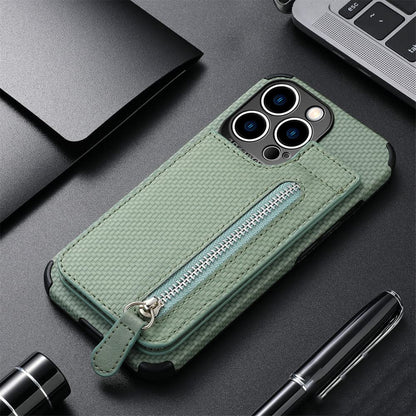 Zipper Cards Wallet Leather Phone Case For iPhone 13 12 Mini 11 Pro Max X XS XR 8 7 6 6S Plus SE 2020 Purse Card Holder Cover,green,For iPhone 11ProMax