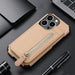 Zipper Cards Wallet Leather Phone Case For iPhone 13 12 Mini 11 Pro Max X XS XR 8 7 6 6S Plus SE 2020 Purse Card Holder Cover,khaki,For iPhone 11ProMax