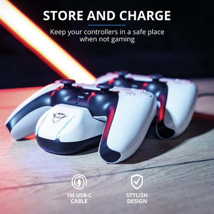 Trust Gaming GXT 251 Duo Charging Dock for PS5 Dualsense Controller (White) /PS5