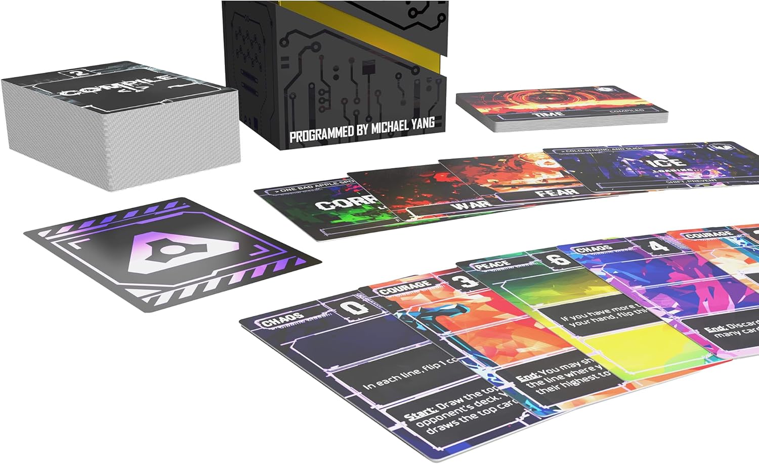 Greater Than Games: Compile: Main 2 - Area Control Strategy Card Game, Play As Competing Artificial Intelligence, Ages 14+, 2 Players, 20 Min