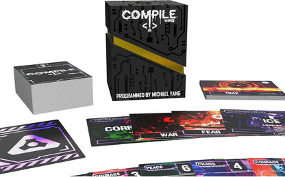 Greater Than Games: Compile: Main 2 - Area Control Strategy Card Game, Play As Competing Artificial Intelligence, Ages 14+, 2 Players, 20 Min