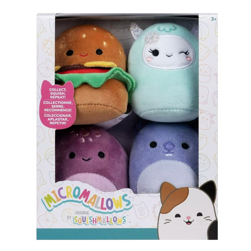 Squishmallows - Squishmallows Knuffel Pluche Micromallows - Carl Yollie Javari Tudor 4-pack