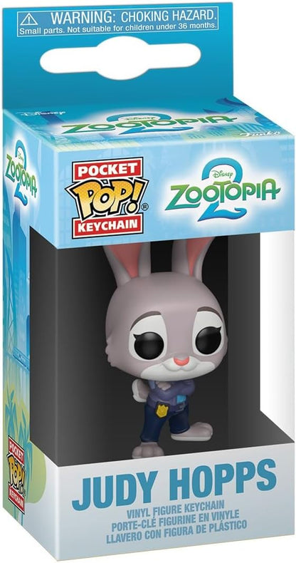 Funko Pop! Keychain: Zootopia 2 - Judy Hopps - Neuartiger Schlüsselanhänger - Vinyl-Minifigur Zum Sammeln - Strumpffüller - Geschenkidee - Cartoon/Animation Fans - Minifigur