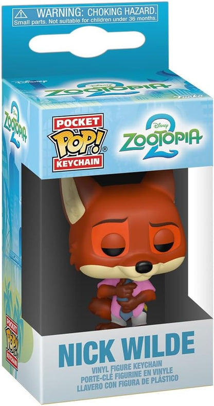 Funko Pop! Keychain: Zootopia 2 - Nick Wilde -Neuartiger Schlüsselanhänger - Vinyl-Minifigur Zum Sammeln - Strumpffüller - Geschenkidee - Cartoon/Animation Fans - Minifigur