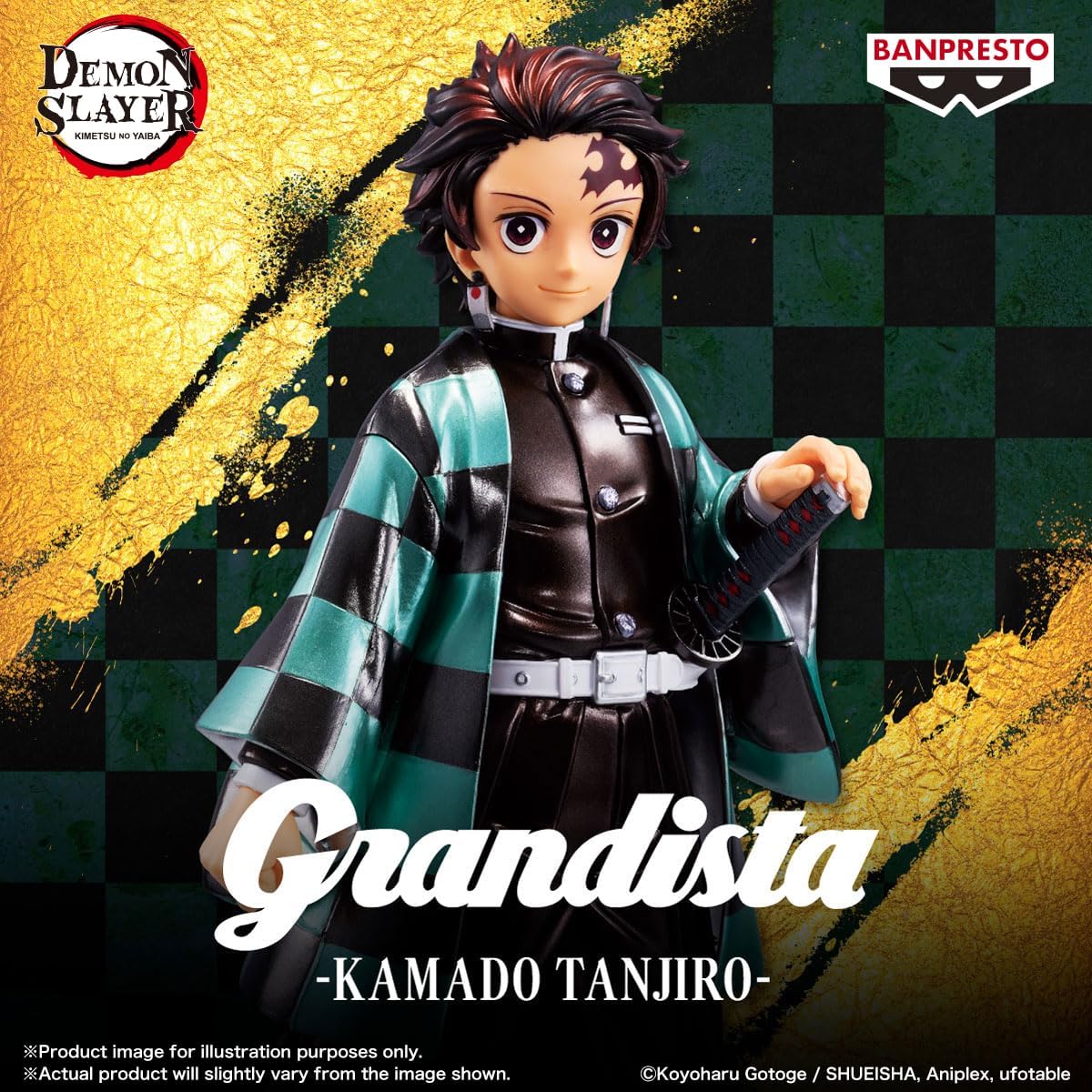 Banpresto Tanjiro Kamado Demon Slayer Verzamelfiguur, Kimetsu No Yaiba, Grandista - Special Color versie 24 cm, meerkleurig, optimaal voor anime-fans