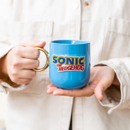 Grupo Erik 3D Kaffeetasse - Teetasse - Sonic The Hedgehog Tasse - Keramik Tasse - Teetasse - Kaffeetasse - Größe : 9 cm x 13,5 cm - Fassungsvermögen : 350 ml - Offizielle Lizenz