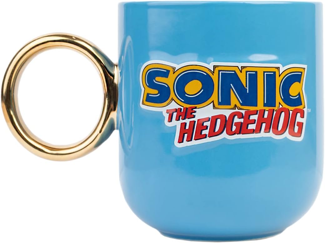 Grupo Erik 3D Kaffeetasse - Teetasse - Sonic The Hedgehog Tasse - Keramik Tasse - Teetasse - Kaffeetasse - Größe : 9 cm x 13,5 cm - Fassungsvermögen : 350 ml - Offizielle Lizenz