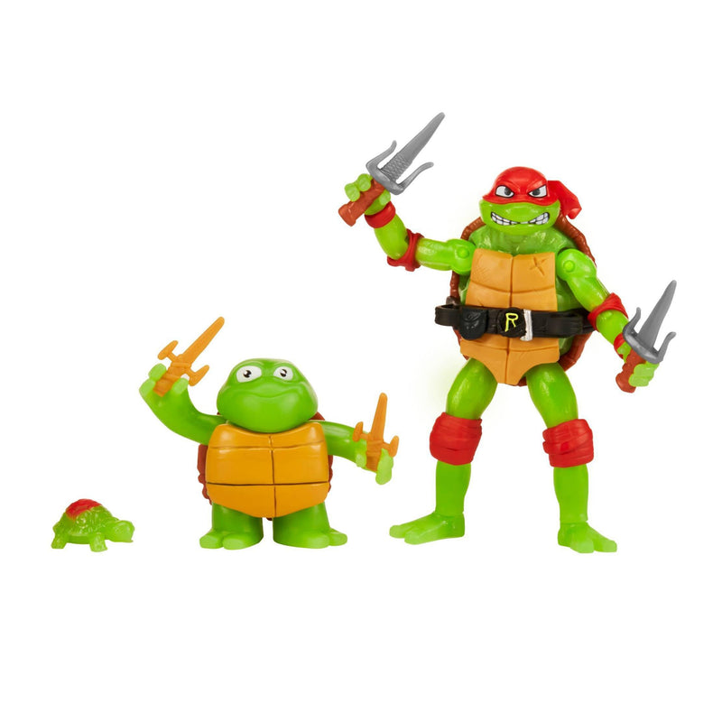 TEENAGE MUTANT NINJA Turtles: Mutant Mayhem Making of a Ninja Raphael Figura de acción Paquete de 3