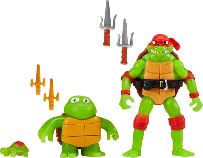 TEENAGE MUTANT NINJA Turtles: Mutant Mayhem Making of a Ninja Raphael Figura de acción Paquete de 3