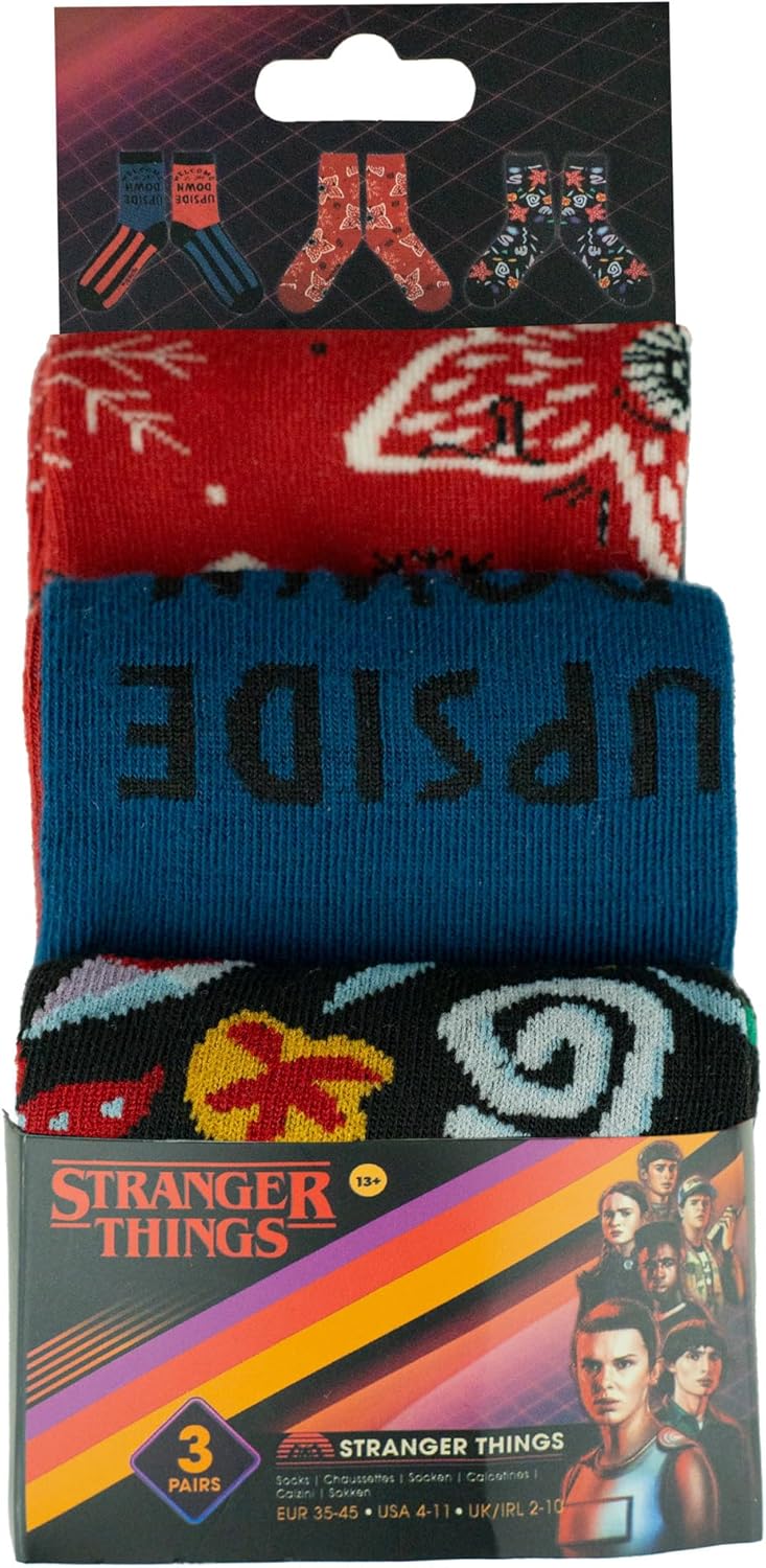 Cinereplicas Stranger Things - Set of 3 Socks One Size - Official License