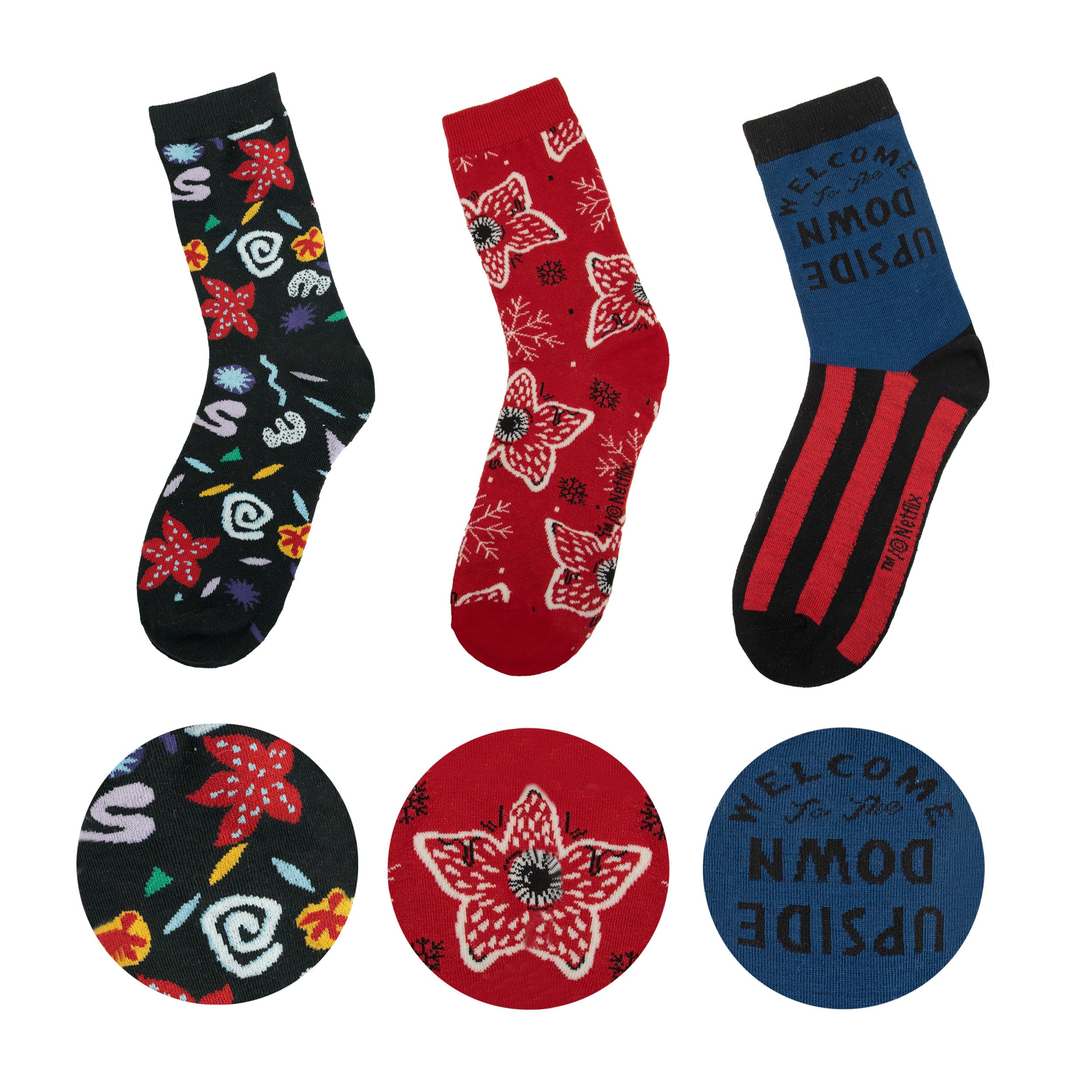 Cinereplicas Stranger Things - Set of 3 Socks One Size - Official License