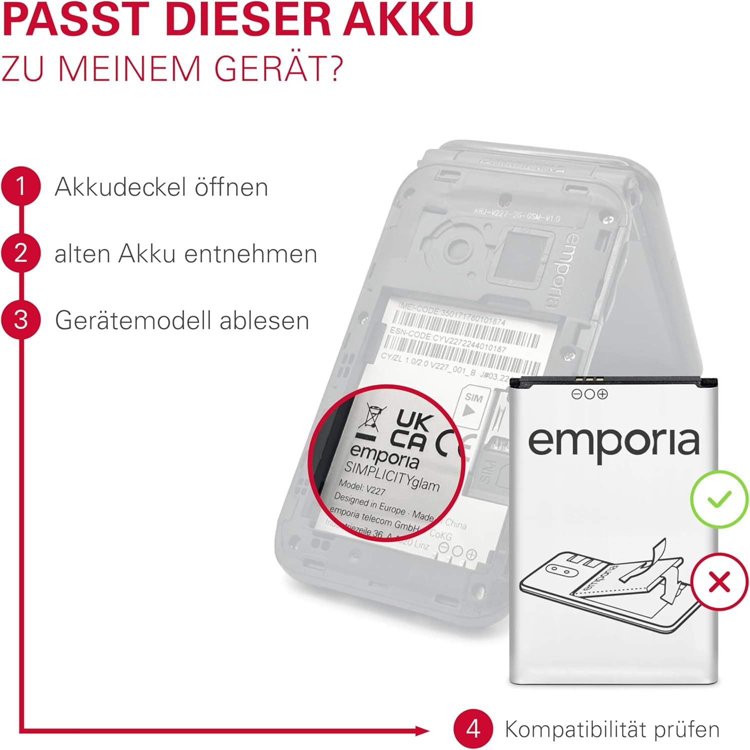 Replacement batt SIMPLICITY V227+V228