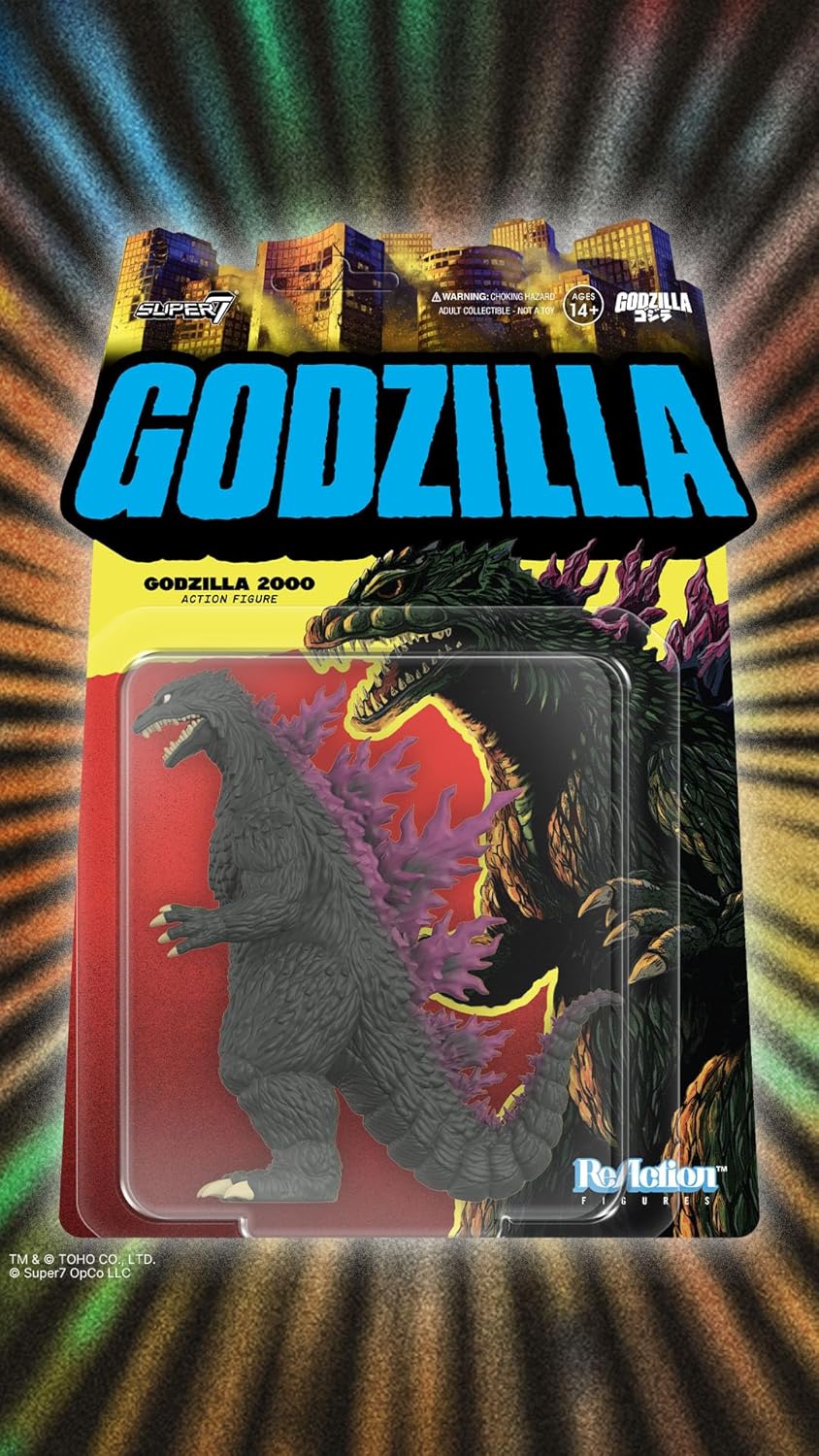 Super7 Reaction Figure Toho Godzilla 2000-3.75" Toho Godzilla Action Figure - Classic Monster Movie Collectibles and Retro Toys