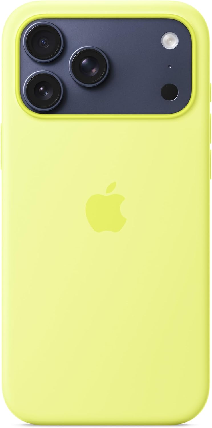 Apple - Back Cover For Mobile Phone - Magsafe Compatibility - Silicone - Neon Yellow - For Iphone 17 Pro Max