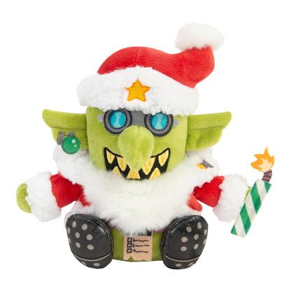 TOMY Warhammer Da Red Gobbo Plush, Collectable Soft Toy for Teens and Adults, Warhammer 40,000 Festive Goblin Figure, Grotmas Bomb Detail, Officially Licensed Gift, Ages 12+