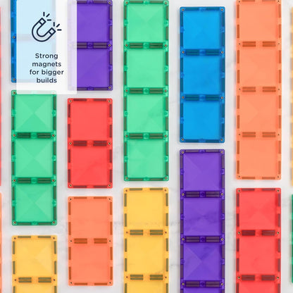 Connetix Rainbow Rectangle Pack, 18 Pieces