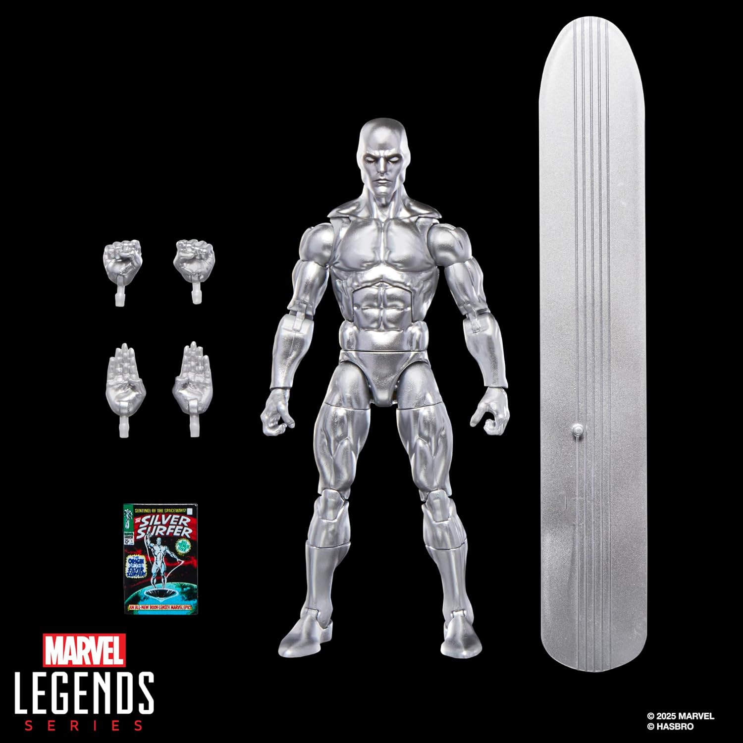 Marvel Legends Series, Figurine Surfer d'argent des Bandes dessinées Fantastic Four