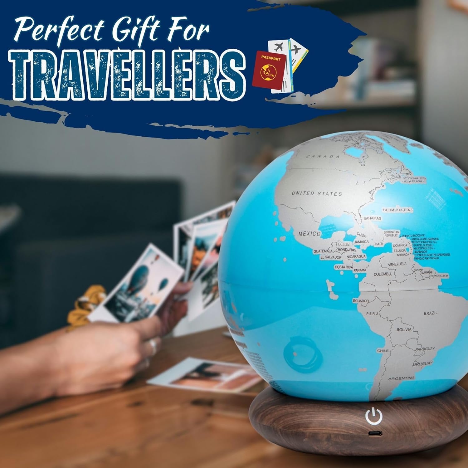 Globetrotter Scratch Off Globe Lamp