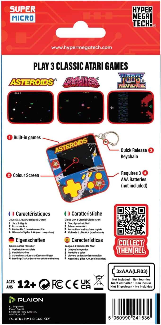 Hmt Key Chain Atari Asteroids Int