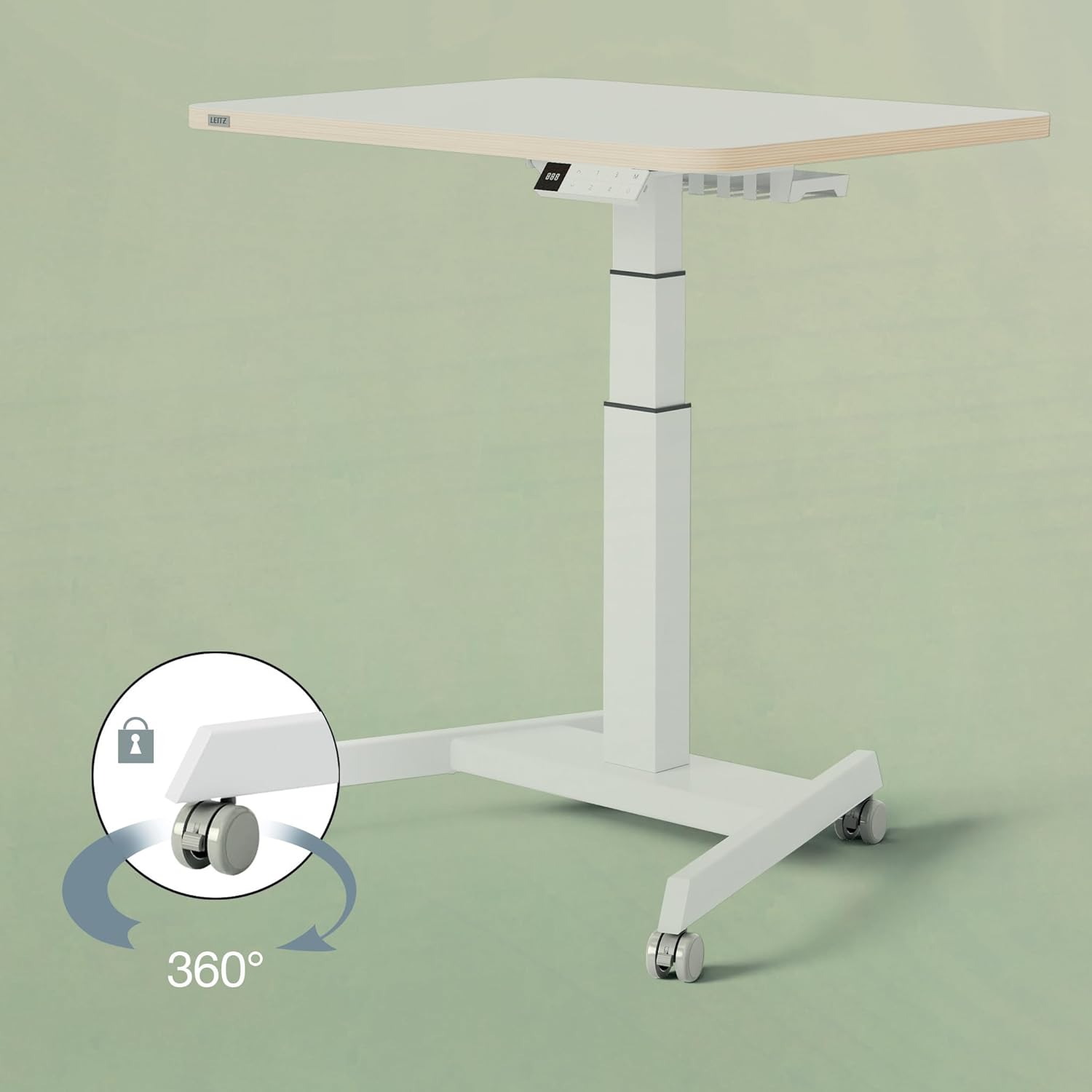 Castor Wheels for Leitz Ergo Electric Sit Stand Desk (Set of 4) - 53740085