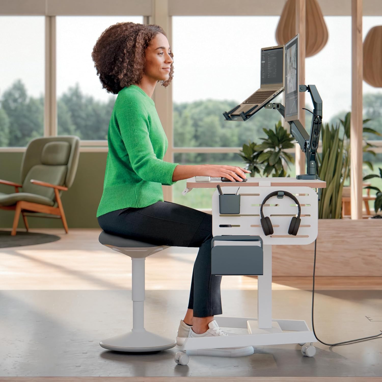 Castor Wheels for Leitz Ergo Electric Sit Stand Desk (Set of 4) - 53740085