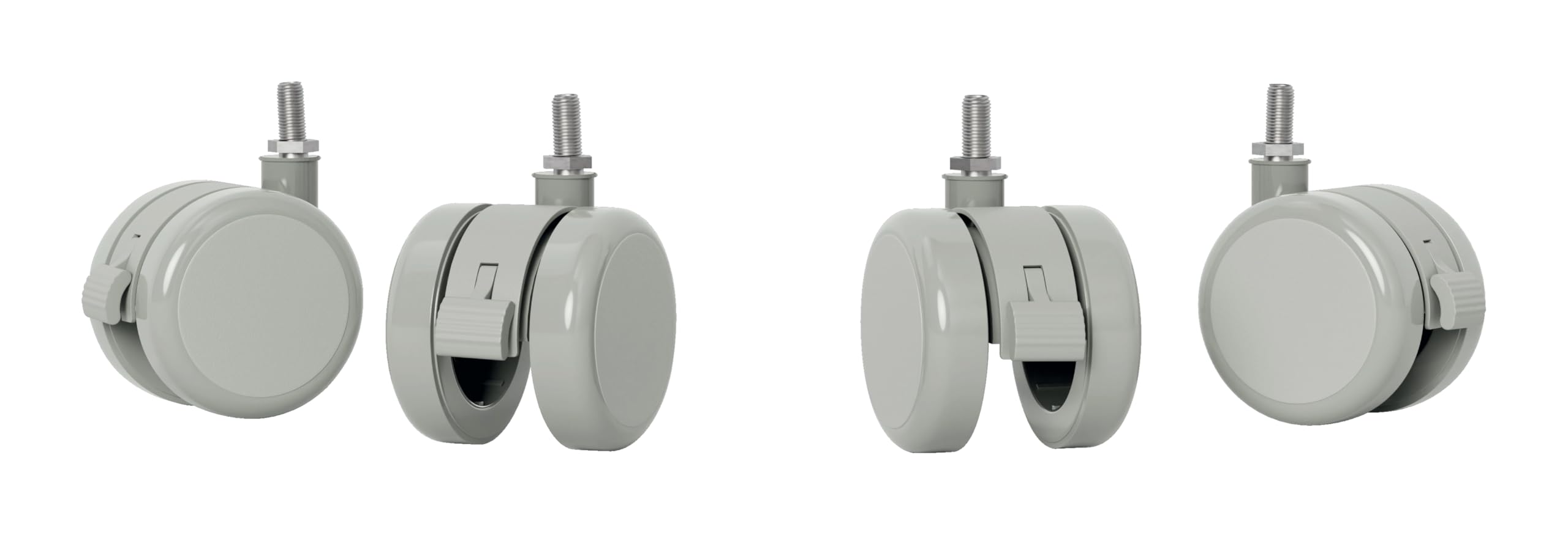 Castor Wheels for Leitz Ergo Electric Sit Stand Desk (Set of 4) - 53740085