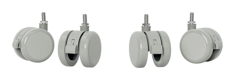 Castor Wheels for Leitz Ergo Electric Sit Stand Desk (Set of 4) - 53740085