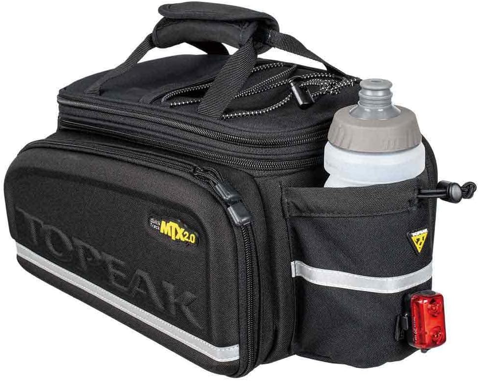 Topeak MTX 2.0 TrunkBag DXP Water Resistant Cycle Trunk Bag with expandable pannier sides, Compatible with all MTX QuickTrack 2.0 racks, Black
