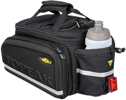 Topeak MTX 2.0 TrunkBag DXP Water Resistant Cycle Trunk Bag with expandable pannier sides, Compatible with all MTX QuickTrack 2.0 racks, Black