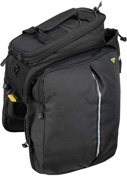Topeak MTX 2.0 TrunkBag DXP Water Resistant Cycle Trunk Bag with expandable pannier sides, Compatible with all MTX QuickTrack 2.0 racks, Black