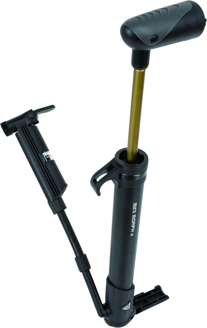 Topeak Mini Morph Bicycle Tyre Pump with Analogue Pressure Gauge, Black