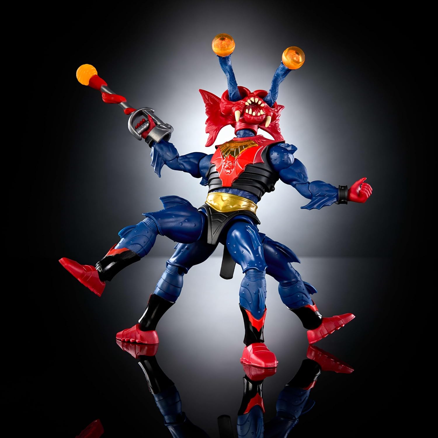 Masters of the Universe Masterverse Action Figure New Eternia Mantenna, 7 Inch MOTU Toy, 30 Points Articulation, Pop Out Eye Extenders & Blaster, JHJ81