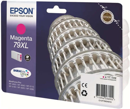 Epson Original T79XL Tintenpatrone Pisa, WF-4630DWF WF-4640DTWF WF-5110DW WF-5190DW WF-5620DWF WF-5690DWF WF-5190DW WF-5690DWF, (magenta)