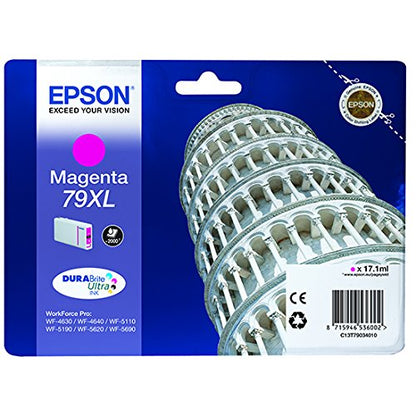 Epson Original T79XL Tintenpatrone Pisa, WF-4630DWF WF-4640DTWF WF-5110DW WF-5190DW WF-5620DWF WF-5690DWF WF-5190DW WF-5690DWF, (magenta)