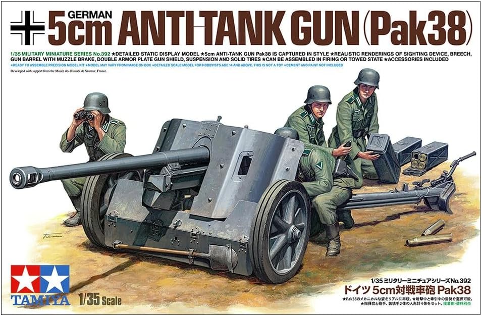 Model Kit: 1/35 German Anti-Tank Gun 5Cm Pak 38