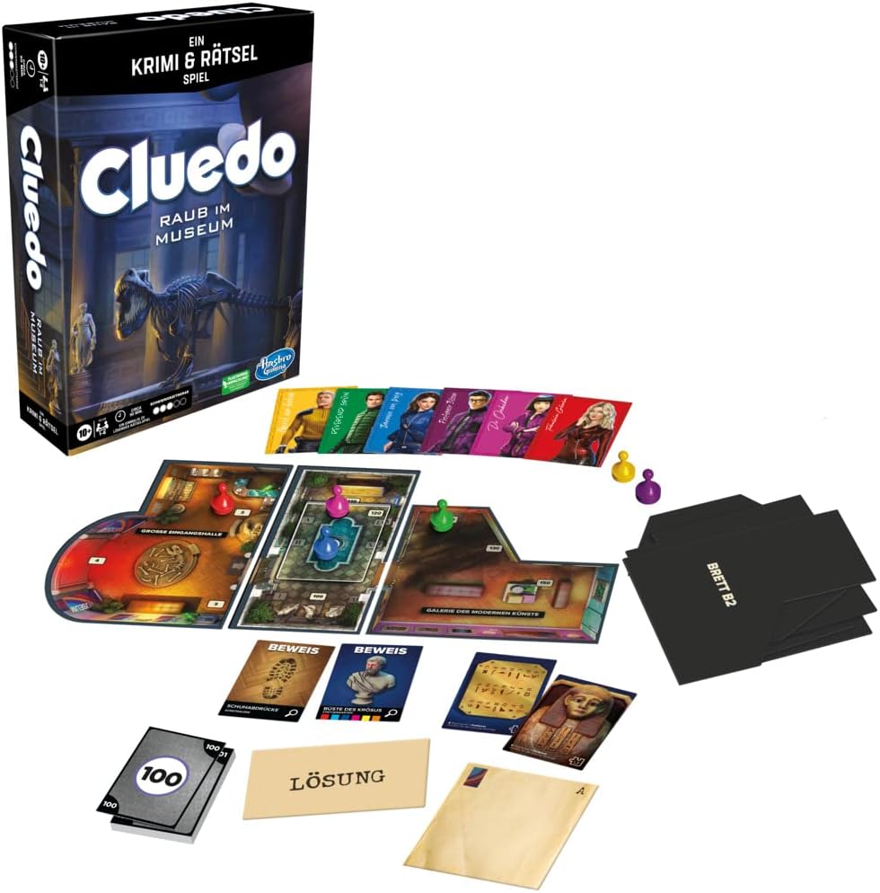 Cluedo Clue Board Game Robbery at the Museum, Clue Escape Room Game, Cooperative Family Game
