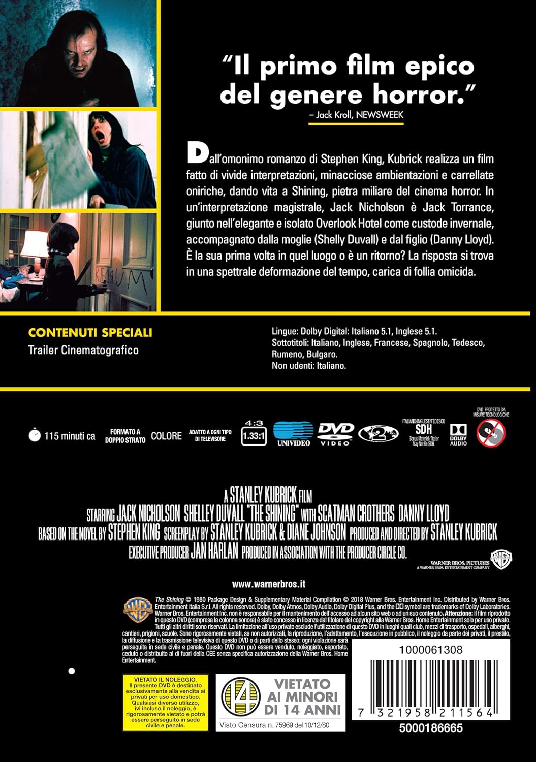 shining 1980 - edizione box cartone dvd Italian Import