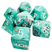 Chessex Festive Mega Hedral Dahlia/White Light, Pack of 7