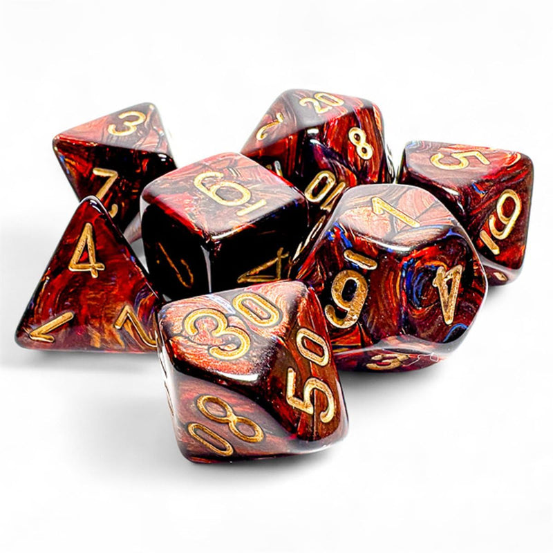 Chessex Luminary Mega-Hedral, Sky/Silver Luminary (Pack of 7