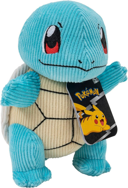 POKEMON SELECT CORDUROY SQUIRTLE PLUSH - 8-Inch - Unique Fabric - Authentic Details