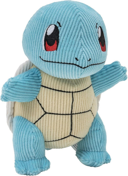 POKEMON SELECT CORDUROY SQUIRTLE PLUSH - 8-Inch - Unique Fabric - Authentic Details
