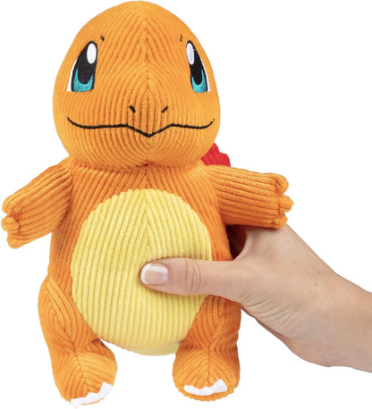 POKEMON SELECT CORDUROY CHARMANDER PLUSH - 8-Inch - Unique Fabric - Authentic Details