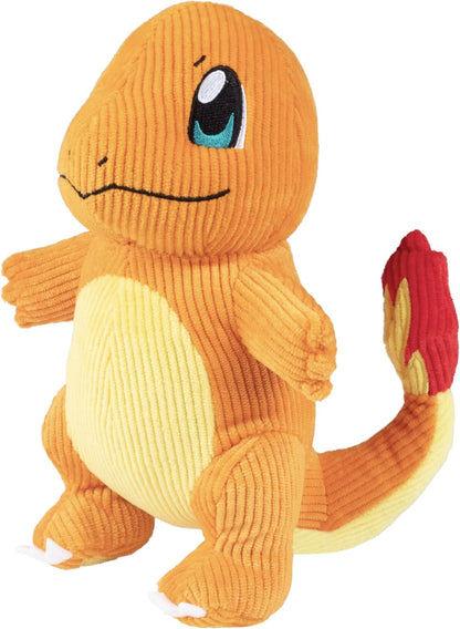 POKEMON SELECT CORDUROY CHARMANDER PLUSH - 8-Inch - Unique Fabric - Authentic Details