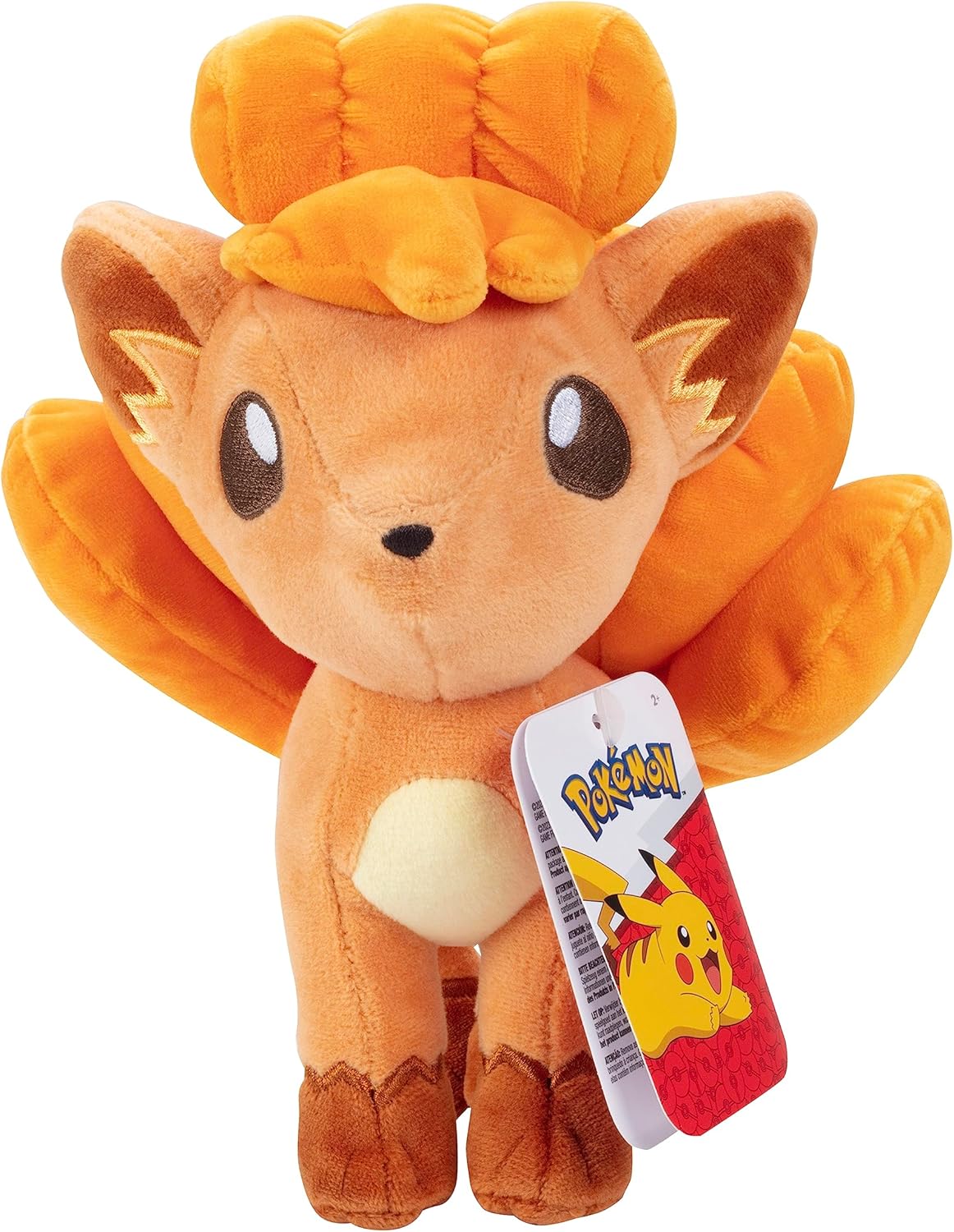 Peluche Pokémon Vulpix da 20,3 cm, con licenza ufficiale, qualità e morbido, di prima generazione, ottimo regalo per bambini, ragazzi e ragazze e fan di Pokemon